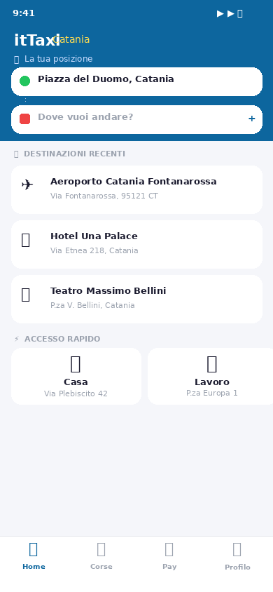 Schermata: Dove vuoi andare?